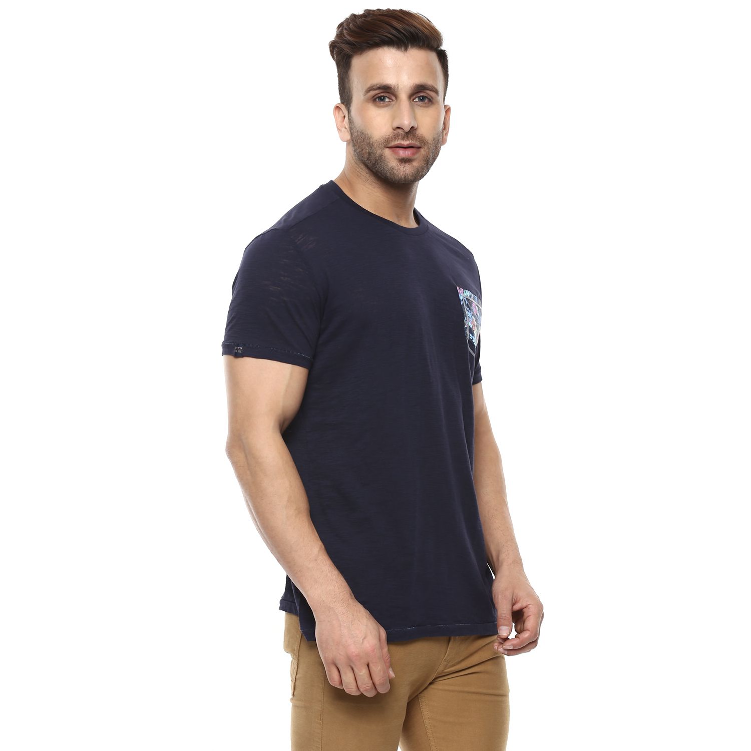 Mufti Navy Round T-Shirt - Buy Mufti Navy Round T-Shirt Online at Low ...