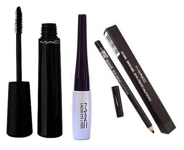 Mac Mascara +Liquid Eyeliner,Pancil Kajal 24 gm Buy Mac Mascara
