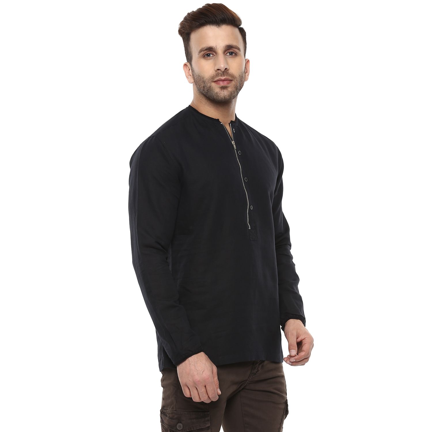 Mufti Black Slim Fit Shirt - Buy Mufti Black Slim Fit Shirt Online at ...