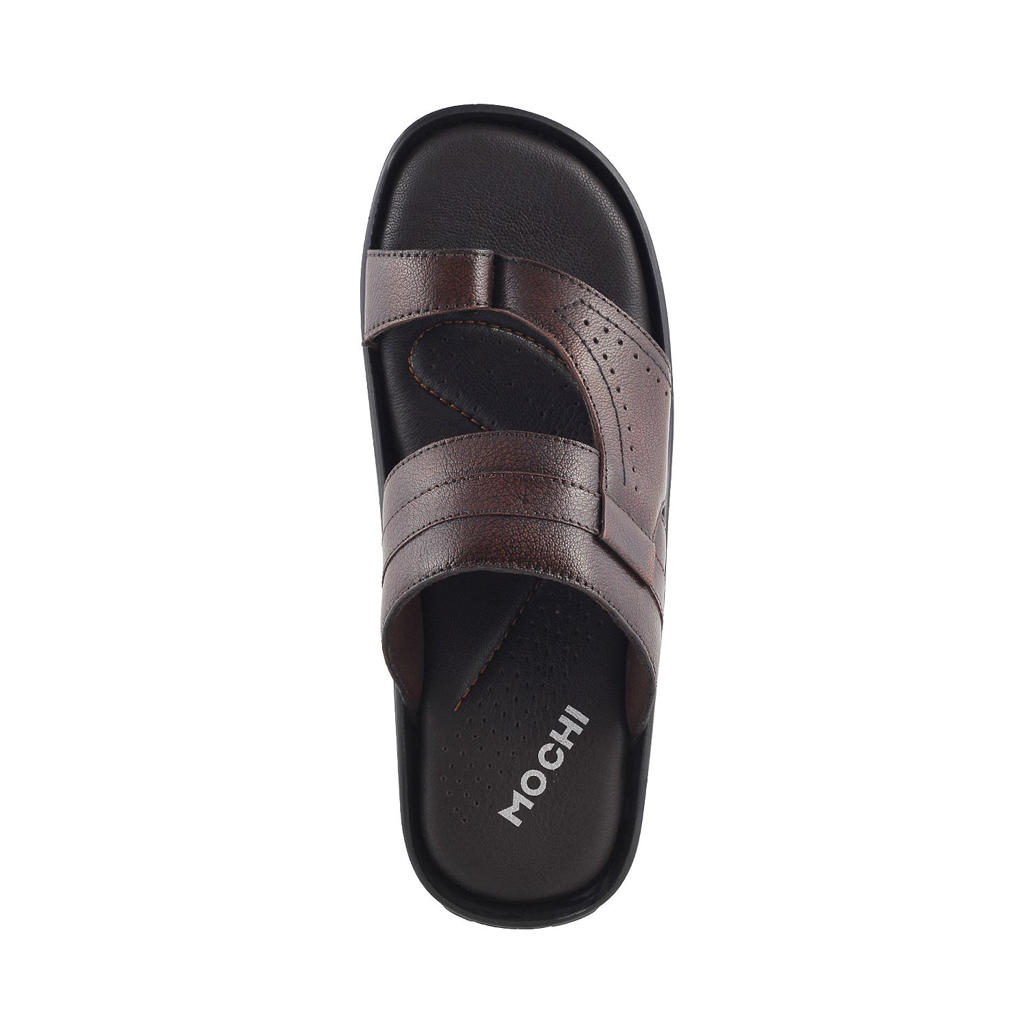 MOCHI MOCHI Men BROWN LEATHER BROWN Daily Slippers Price in India- Buy MOCHI MOCHI Men BROWN 
