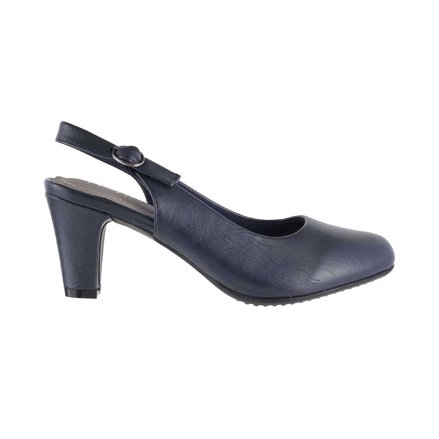 navy block heels closed toe