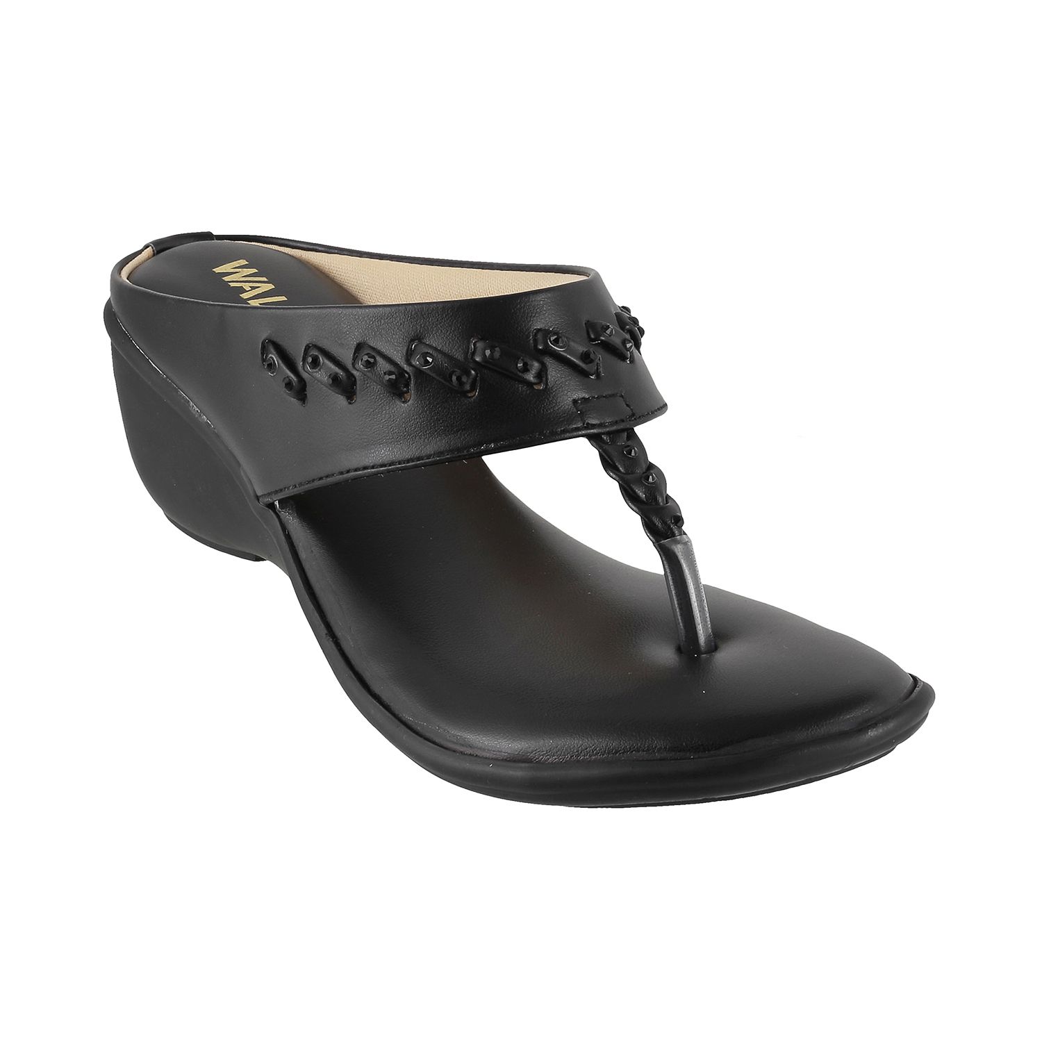 black wedge heels size 12