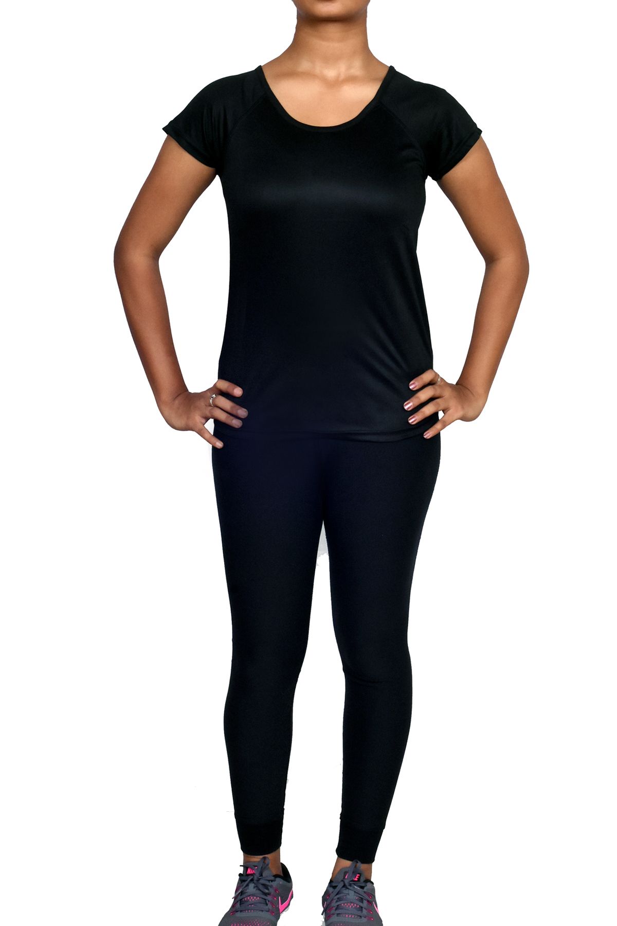 Women's Black Gym tshirt Buy Women's Black Gym tshirt Online at Low
