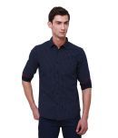 Black Coffee Navy Slim Fit Shirt Single