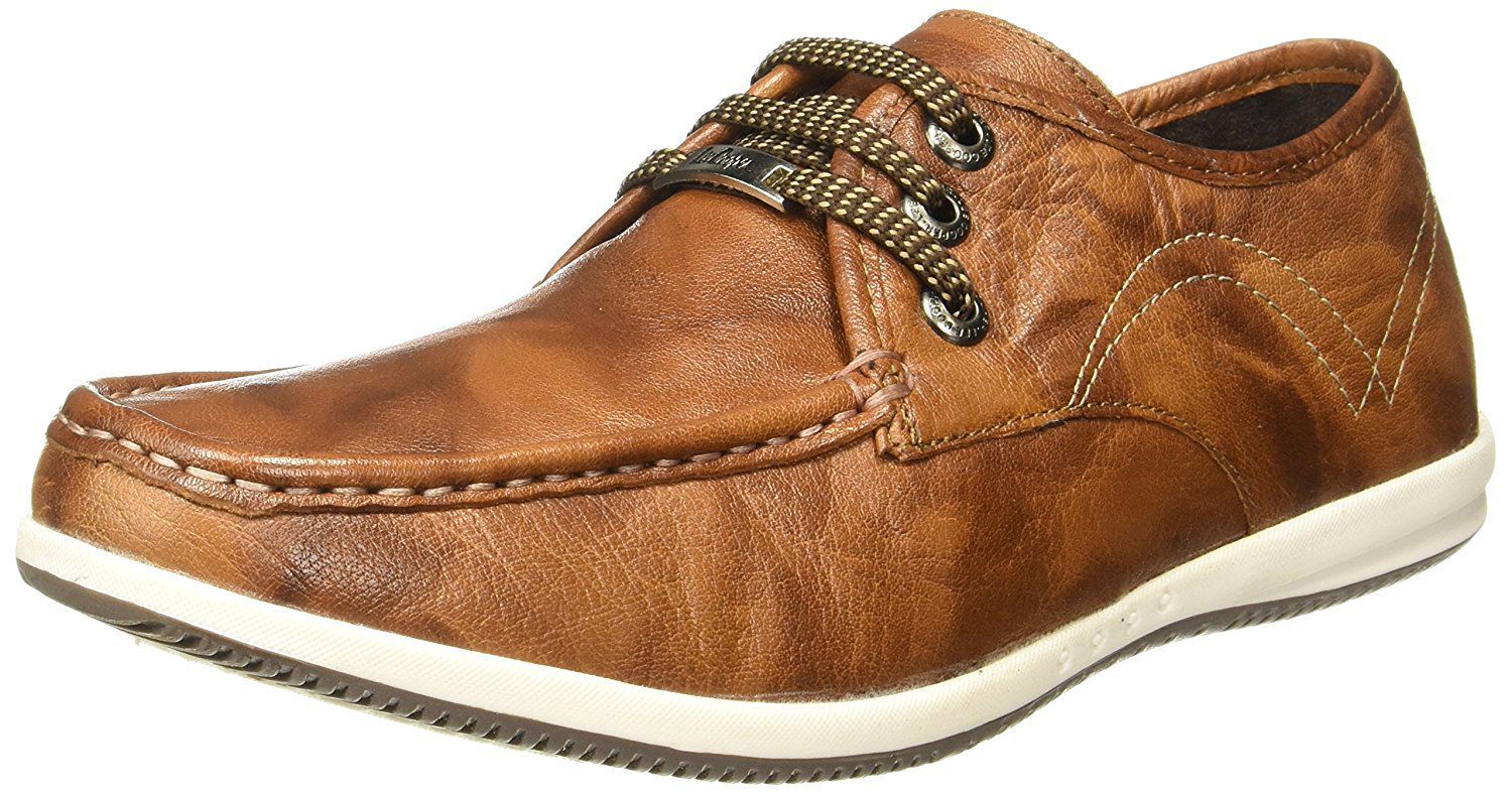 lee cooper brown leather casual shoes