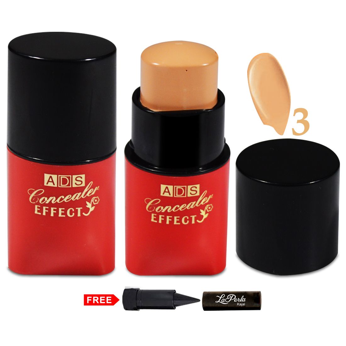     			ADS Concealer Effect 24Hr A8814-03 Stick Concealer Raw Sienna 5 gm