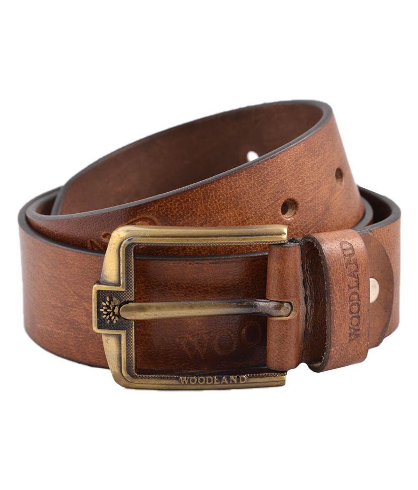 Woodland Brown Leather Formal Belt - Pack of 1 - Buy Woodland Brown ...