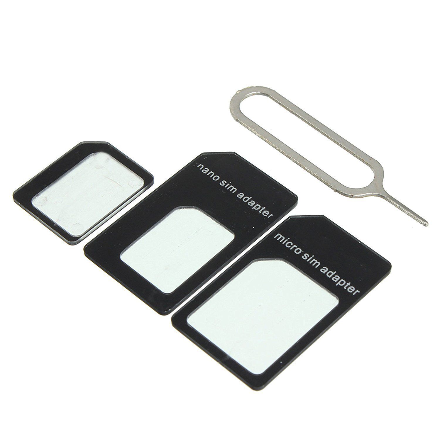 3 In 1 Sim Adapter With Sim Ejector Tool For All Mobile Devices