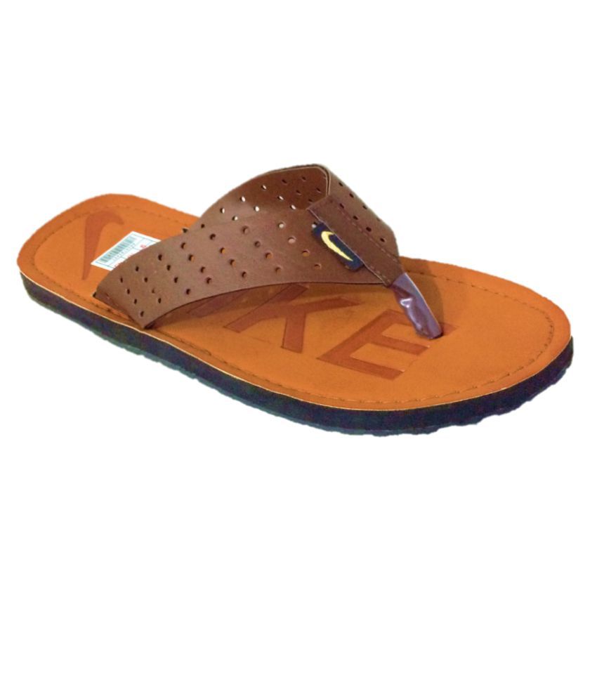 nike brown thong flip flop