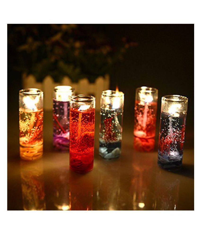     			JVS Multicolour Pillar Candle - Pack of 6
