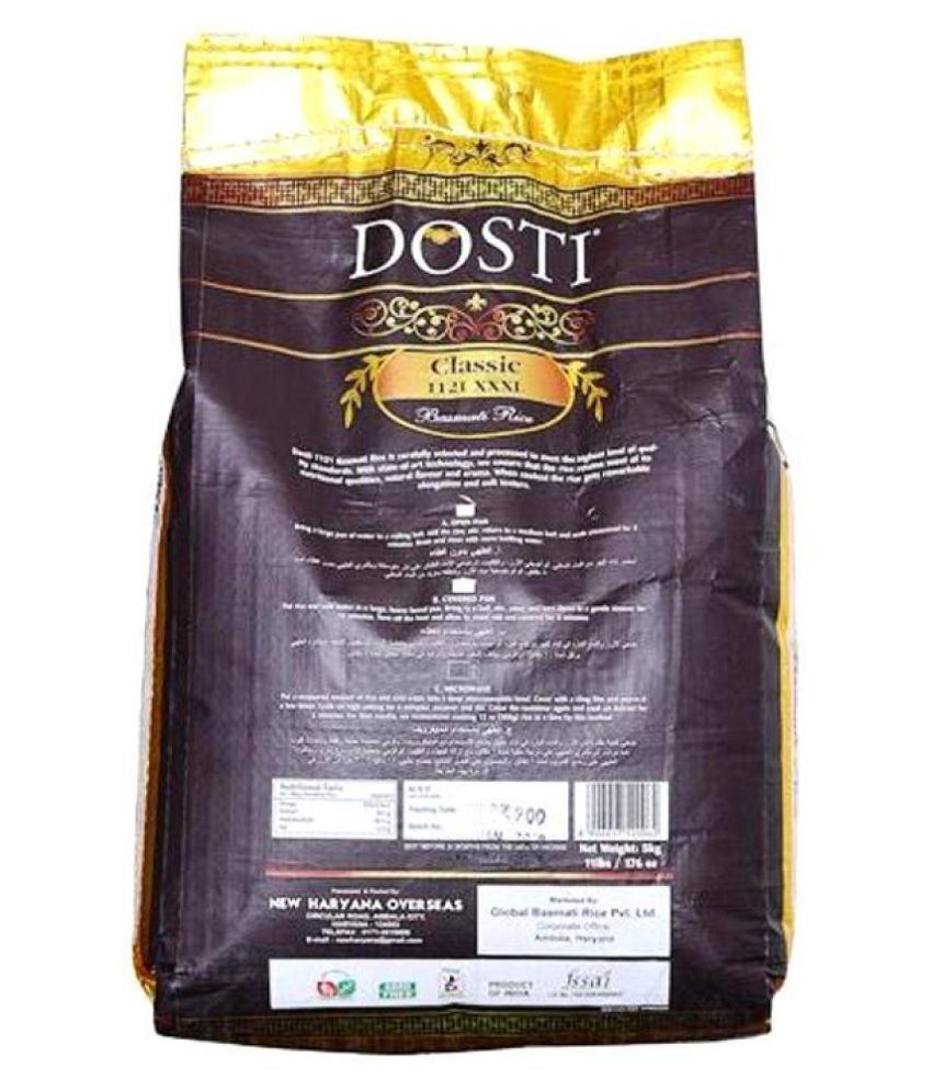 DOSTI BASMATI RICE Parboiled 1121 LONG RICE Rice 5 kg: Buy ...