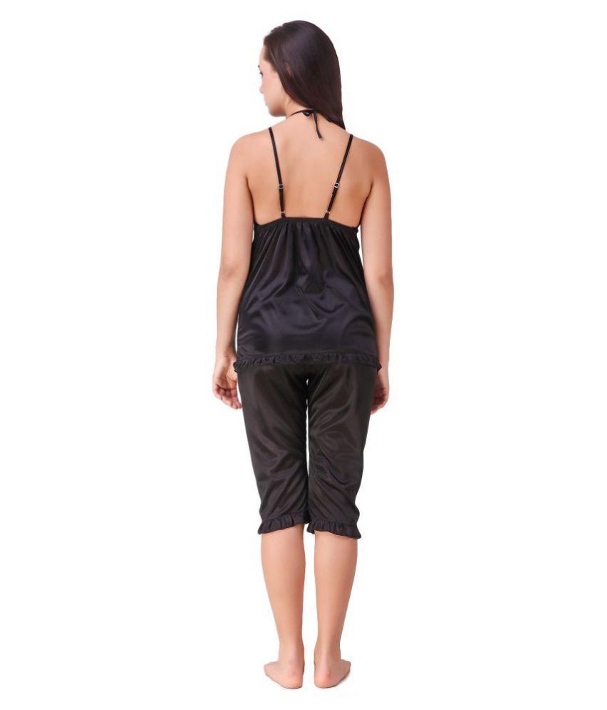 black satin night suit