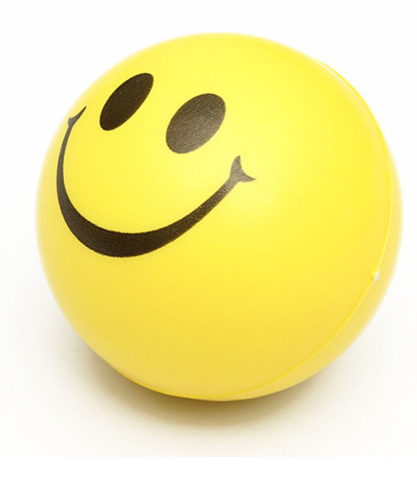Paruhi Happy Smiley Face Balls Pack of 12 Smile Squeeze Ball (Yellow