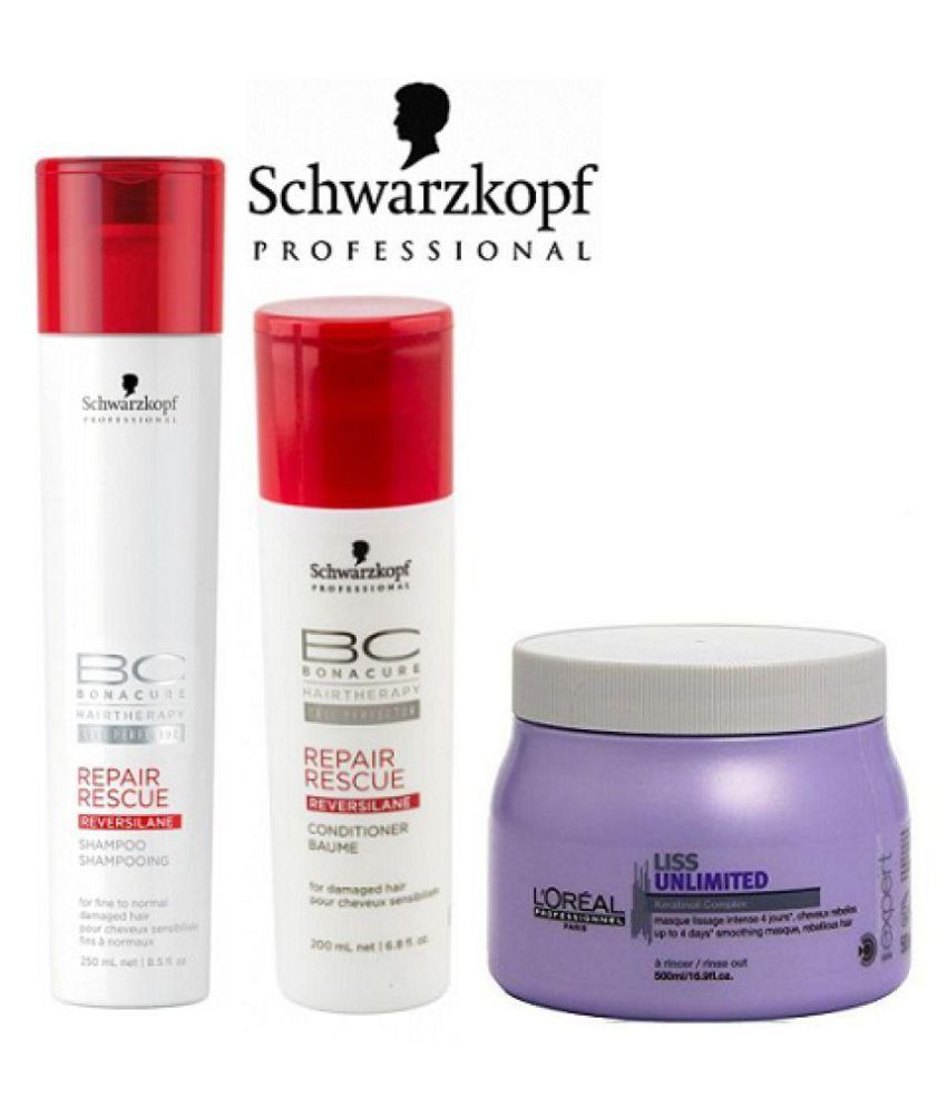 Schwarzkopf Hair therapy Repair Shampoo & Conditioner & Unlimited Spa Hair  Mask Cream 250 ml: Buy Schwarzkopf Hair therapy Repair Shampoo &  Conditioner & Unlimited Spa Hair Mask Cream 250 ml at
