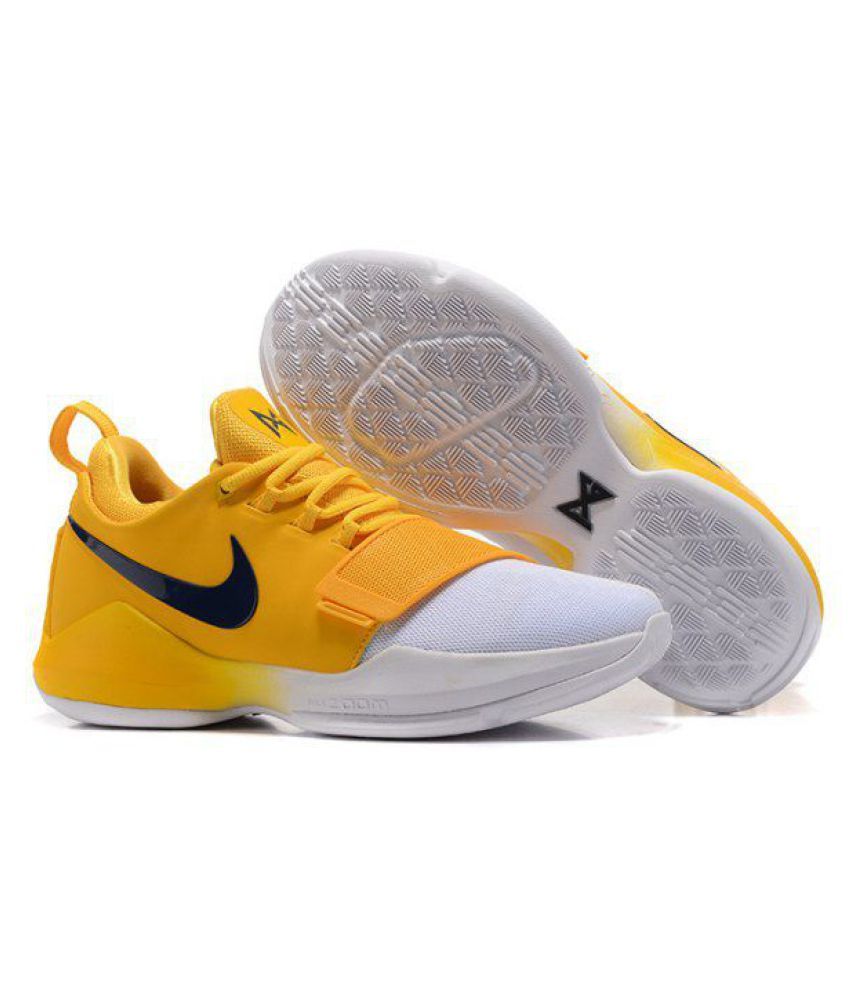 Nike Zoom PG 1 White Yellow Basketball Shoes - Buy Nike ...