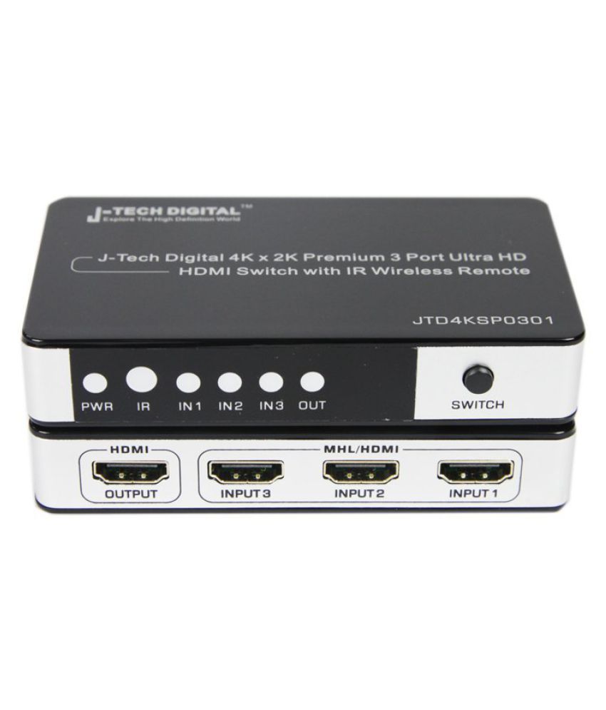 J Tech Digital Jtd4ksp0301 Premium Quality 3 Ports 4k X 2k Hdmi 3x1 Powered Switch With Ir Wireless Remote And Power Adapter Buy J Tech Digital Jtd4ksp0301 Premium Quality 3 Ports 4k X