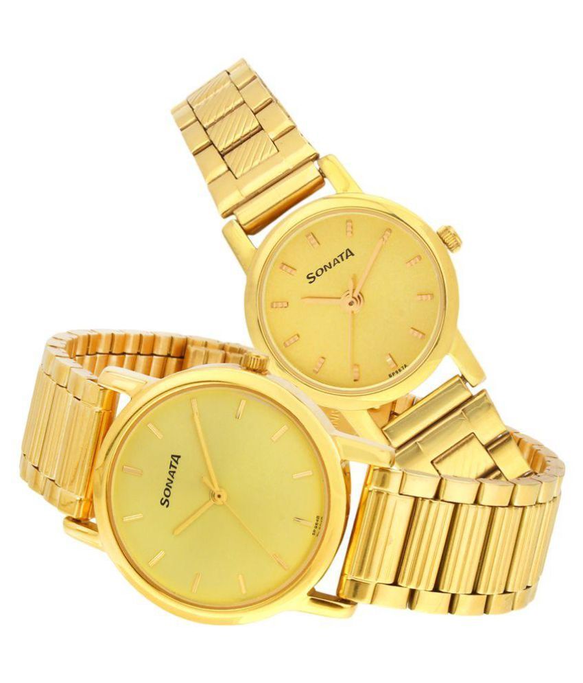 sonata golden watch price