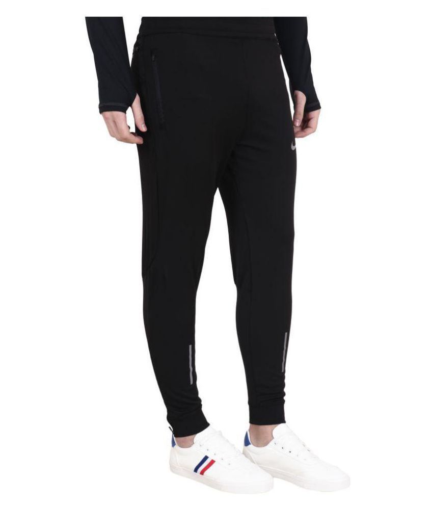 nike black polyester lycra tracksuit