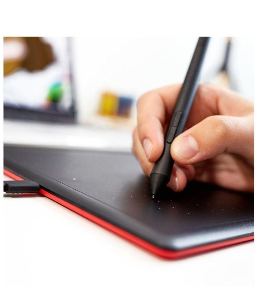 WACOM One By CTL-472/K0-CX Small 6-inch x 3.5-inch Graphic Tablet (Red