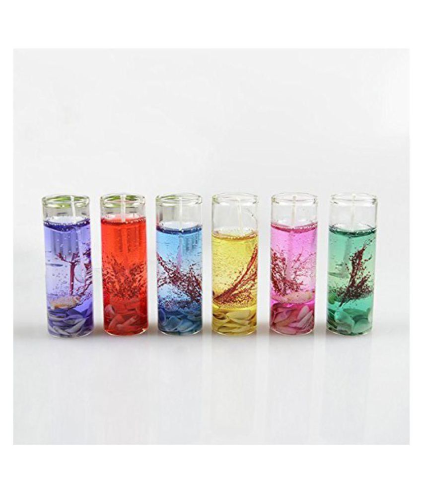     			JVS Multicolour Pillar Candle - Pack of 6