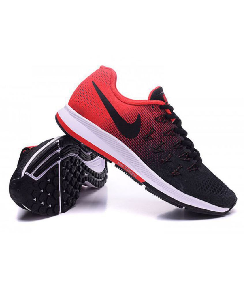 black and red nike running shoes
