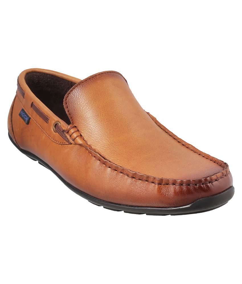 mochi tan loafers