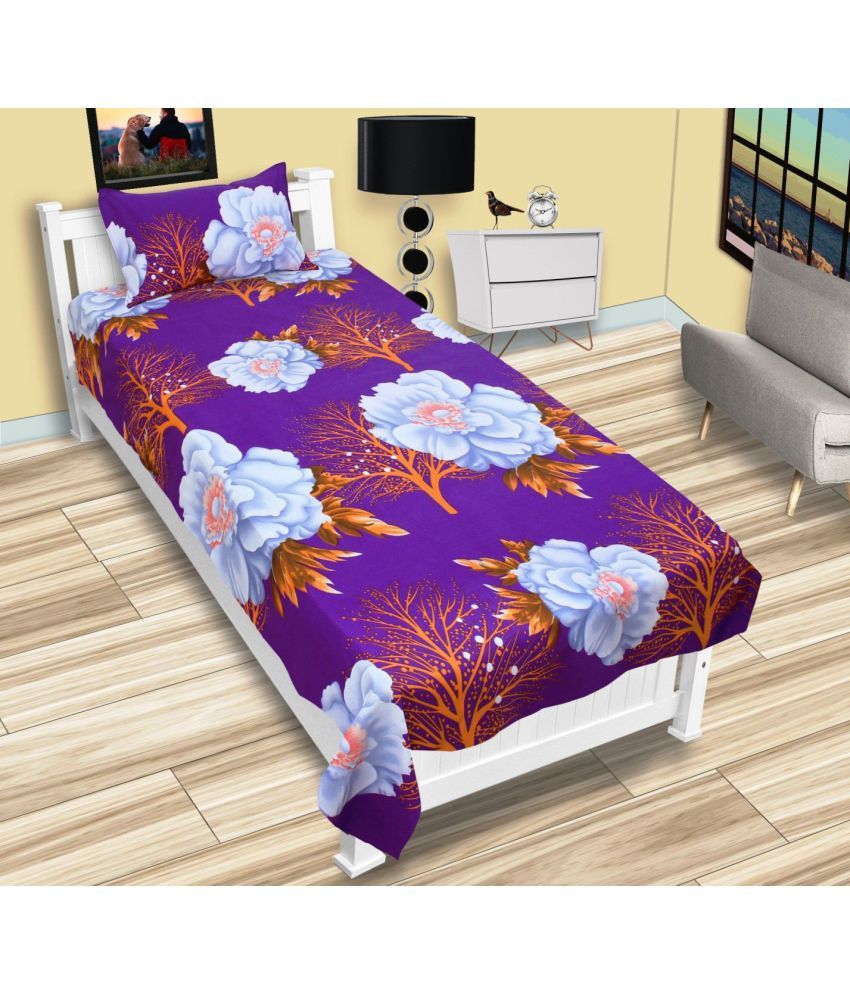 Panipat Direct Microfibre Single Bedsheet with 1 Pillow Cover Buy