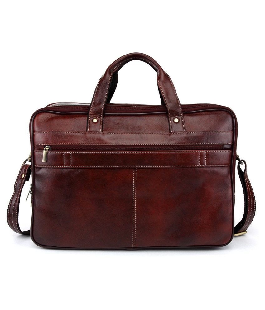 PARE PARE_001 Brown Leather Office Bag - Buy PARE PARE_001 Brown ...