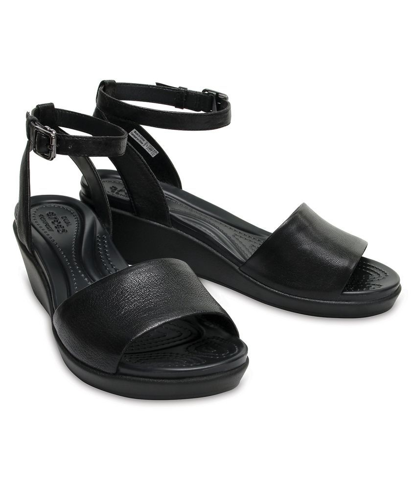 black high heel crocs