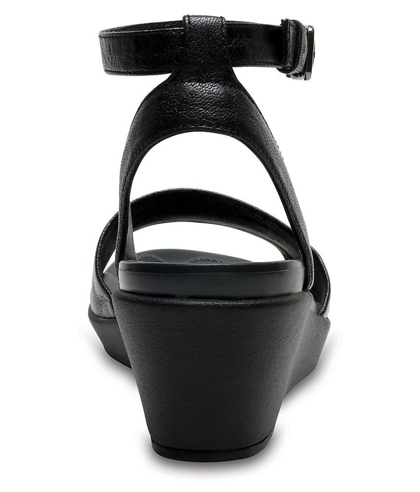 black high heel crocs