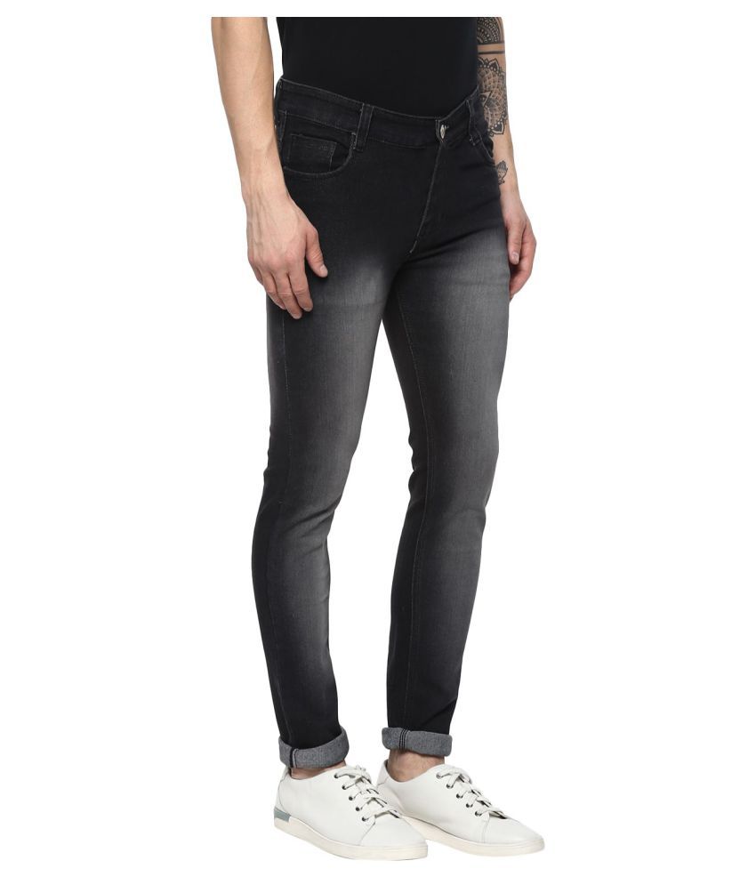 Buy Urbano Fashion - Black Cotton Blend Slim Fit Men's Jeans ( Pack of ...