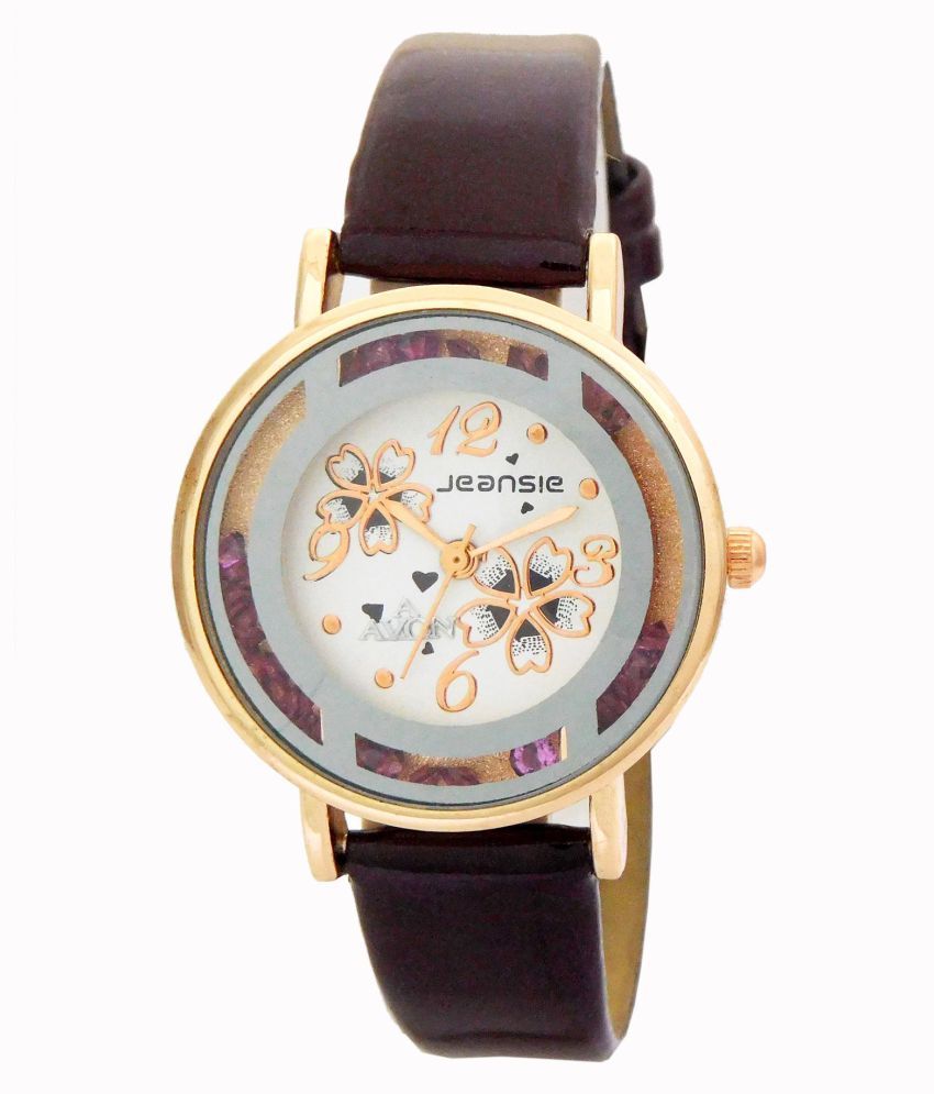 A Avon Rose Gold Floral Dial Watch For Women And Girls 1002944 Price In India Buy A Avon Rose