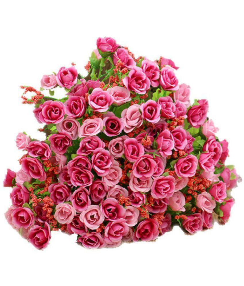 Nema Rose Pink Artificial Flowers Bunch Pack of 1 Buy Nema Rose Pink