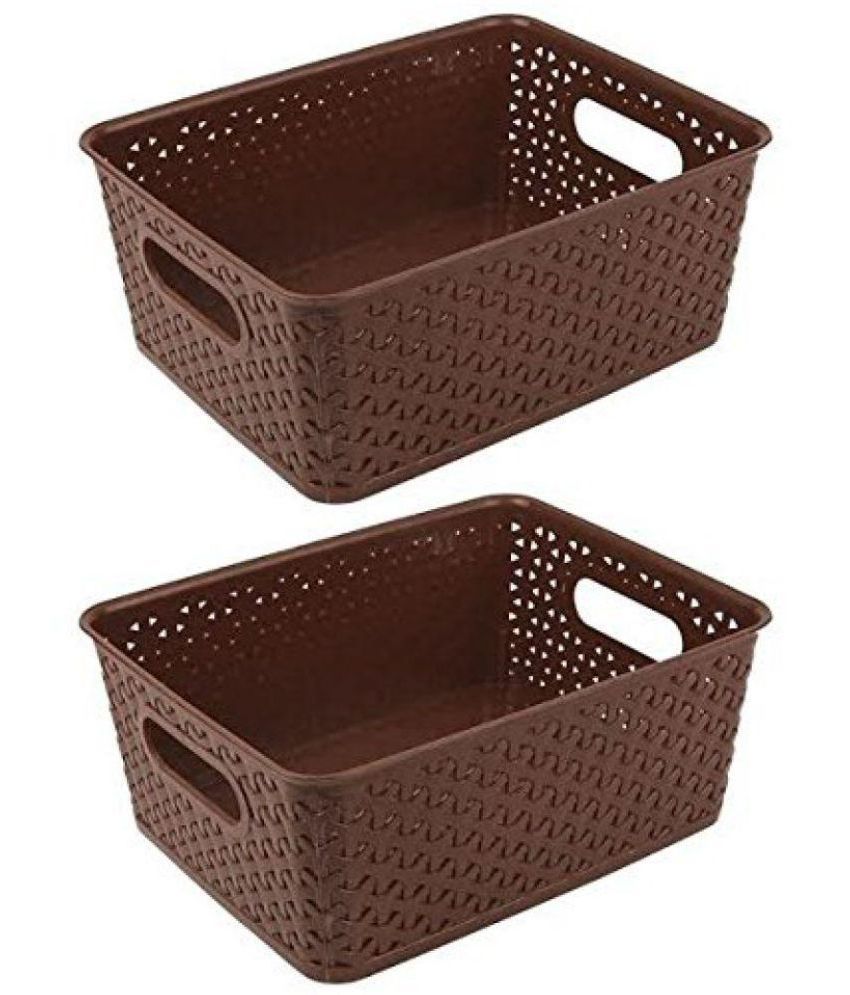STORAGE BASKET (SET OF 2 BROWN) Buy STORAGE BASKET (SET OF 2 BROWN
