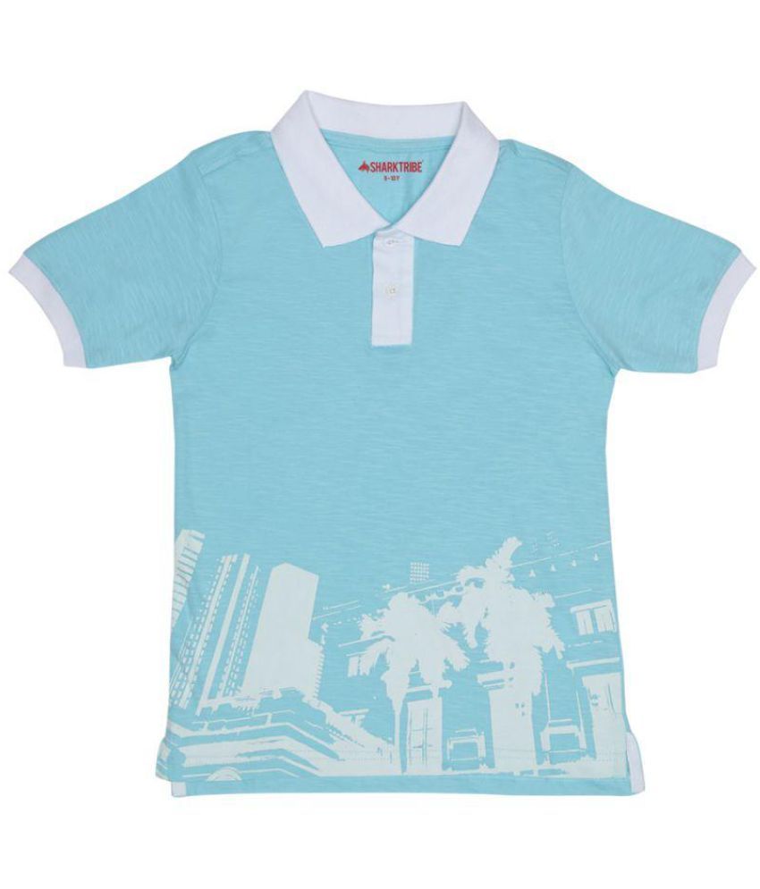SharkTribe Boys Printed Cotton T Shirt - Buy SharkTribe Boys Printed Cotton T Shirt Online at 