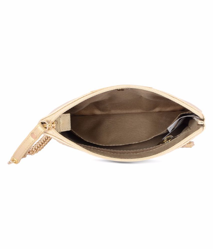 baggit golden clutch