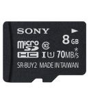 Sony 8GB Class 10 UHS-1 Micro SDHC up to 70MB/s Memory Card (SR8UY2A/TQ)