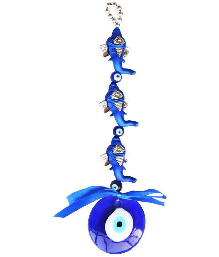     			King Collection Blue Feng Shui Evil Eye Protection With Ganesha Head