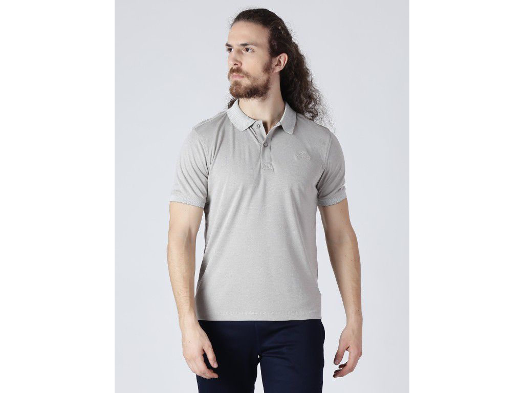 Alcis Mens Solid Grey Polo T-Shirt