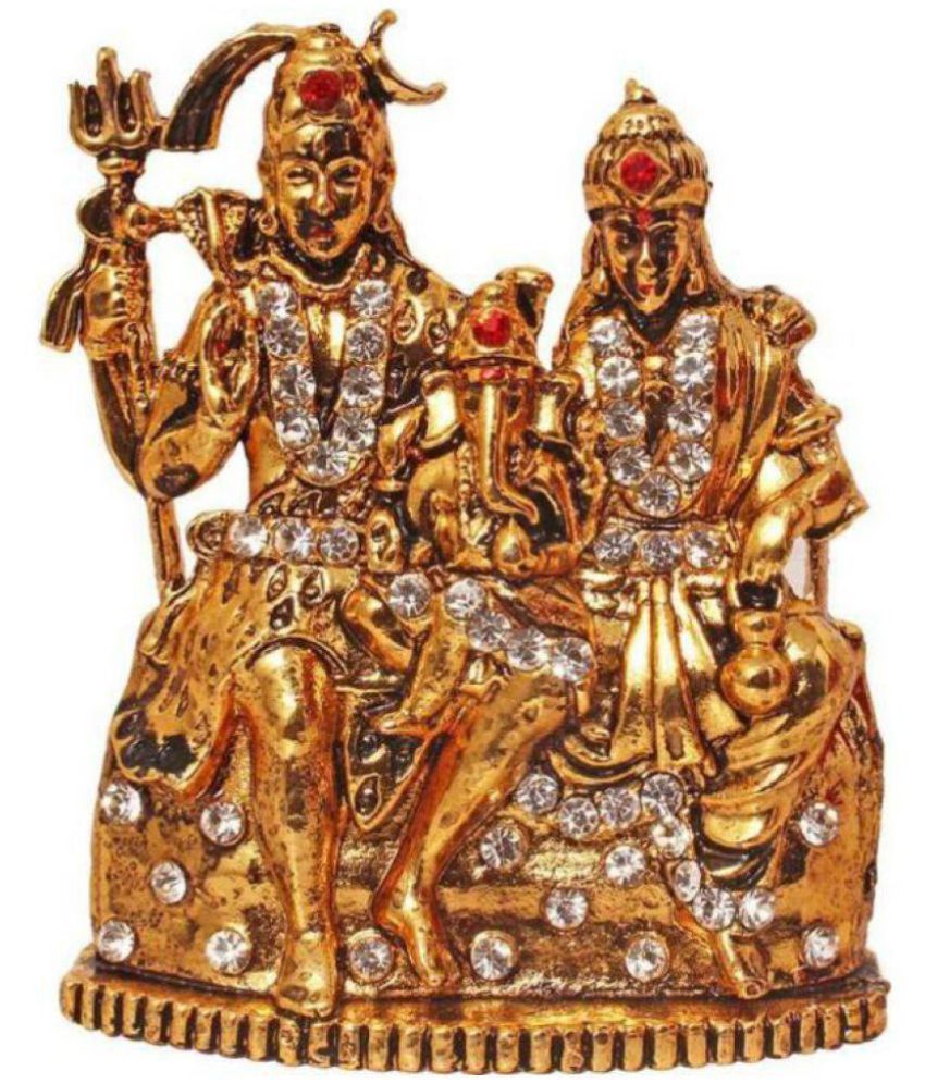     			SCrazeHub Shiv Family Brass Idol