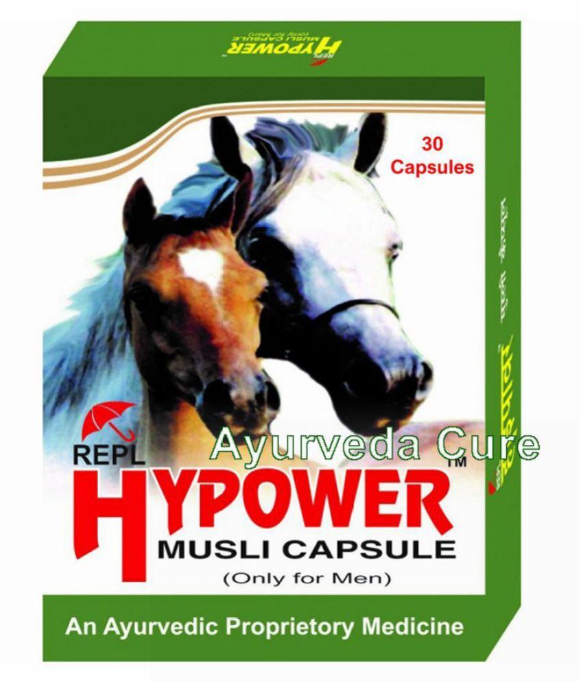     			Ayurveda Cure REPL's HYPOWER Musli Capsule for Men 30 no.s Minerals Capsule Pack of 2