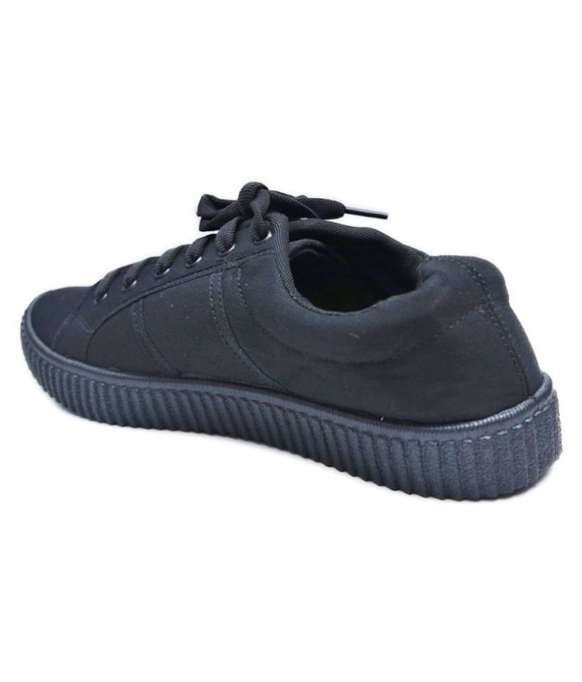 Full Black Canvas Shos for Boys Price in India- Buy Full Black Canvas ...