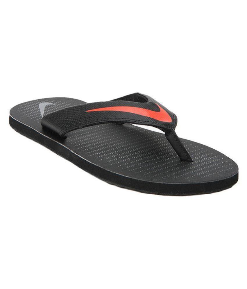 mens red nike flip flops