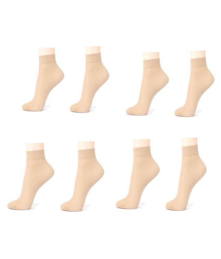     			Tahiro Beige Casual Ankle Length Socks