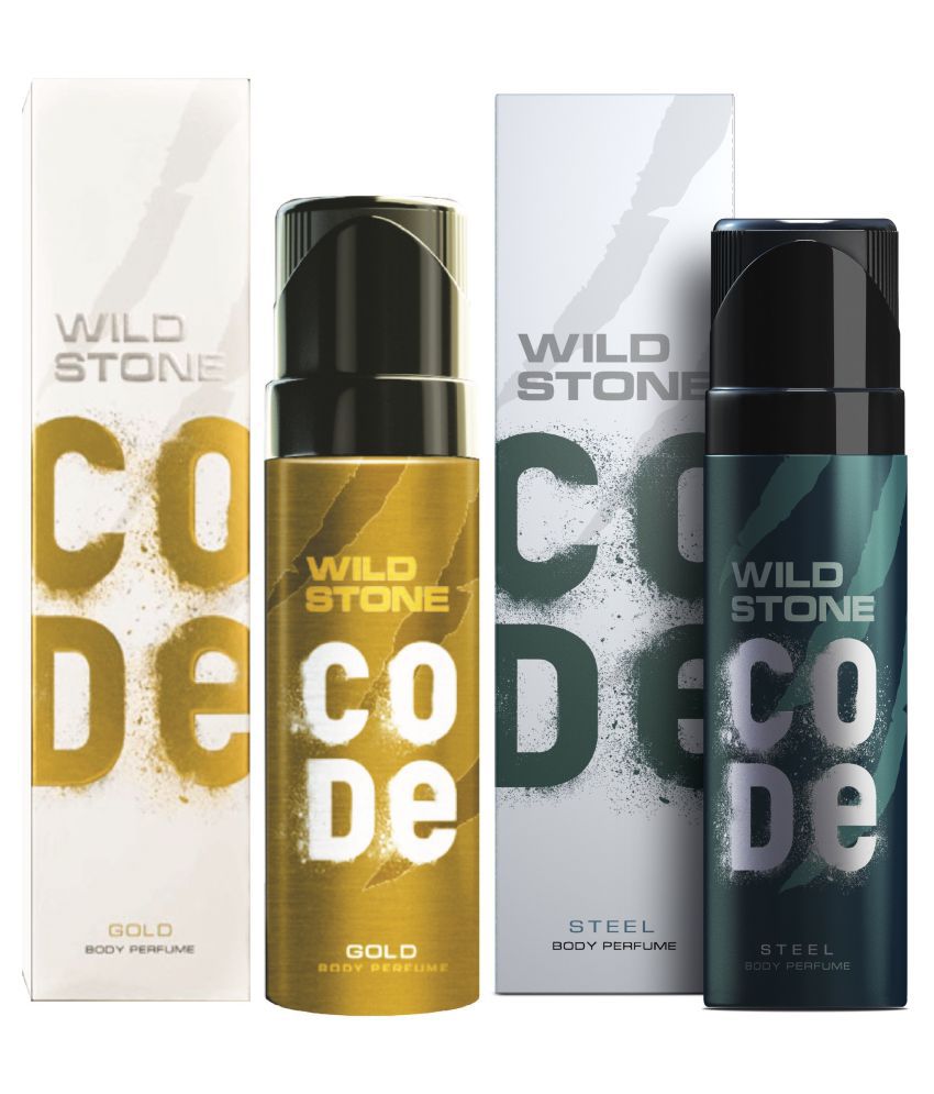     			Wild Stone Code Gold & Steel Combo Perfume Body Spray - For Men (240 ml, Pack of 2)