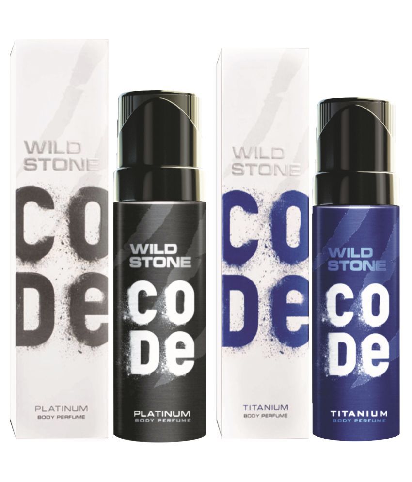     			Wild Stone Code Platinum & Titanium Combo Perfume Body Spray - For Men (240 ml, Pack of 2)