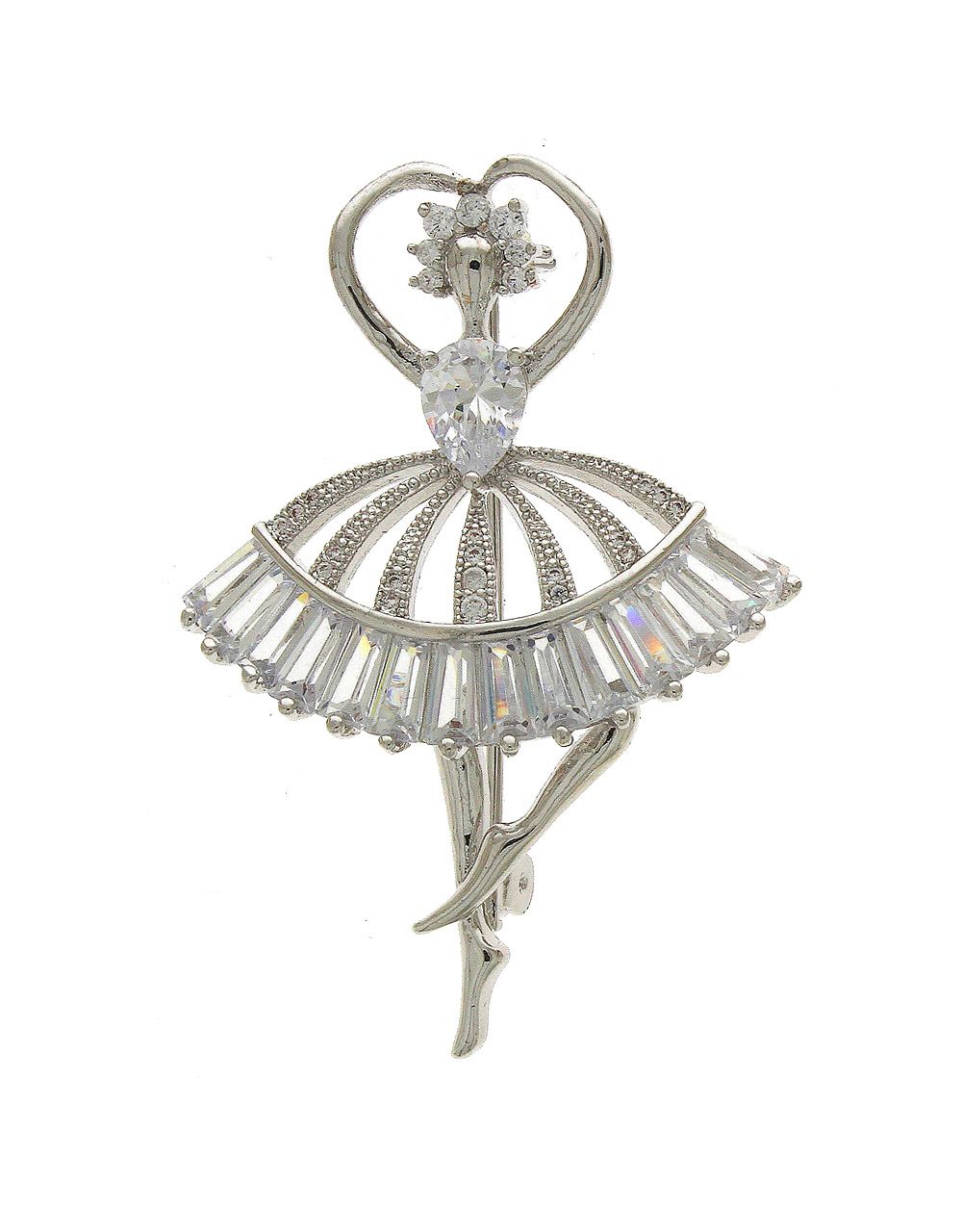 silver saree pin