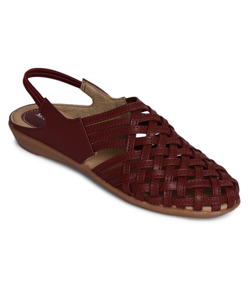 maroon pointed flats