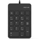 USB Numeric Keypad, Jelly Comb 18-Key Wired Number Pad for Laptop, PC, Desktop, Notebook and More - Black