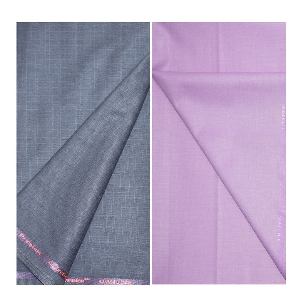     			KUNDAN SULZ GWALIOR Multi Cotton Blend Unstitched Shirts & Trousers ( 1 Pant & 1 Shirt Piece )
